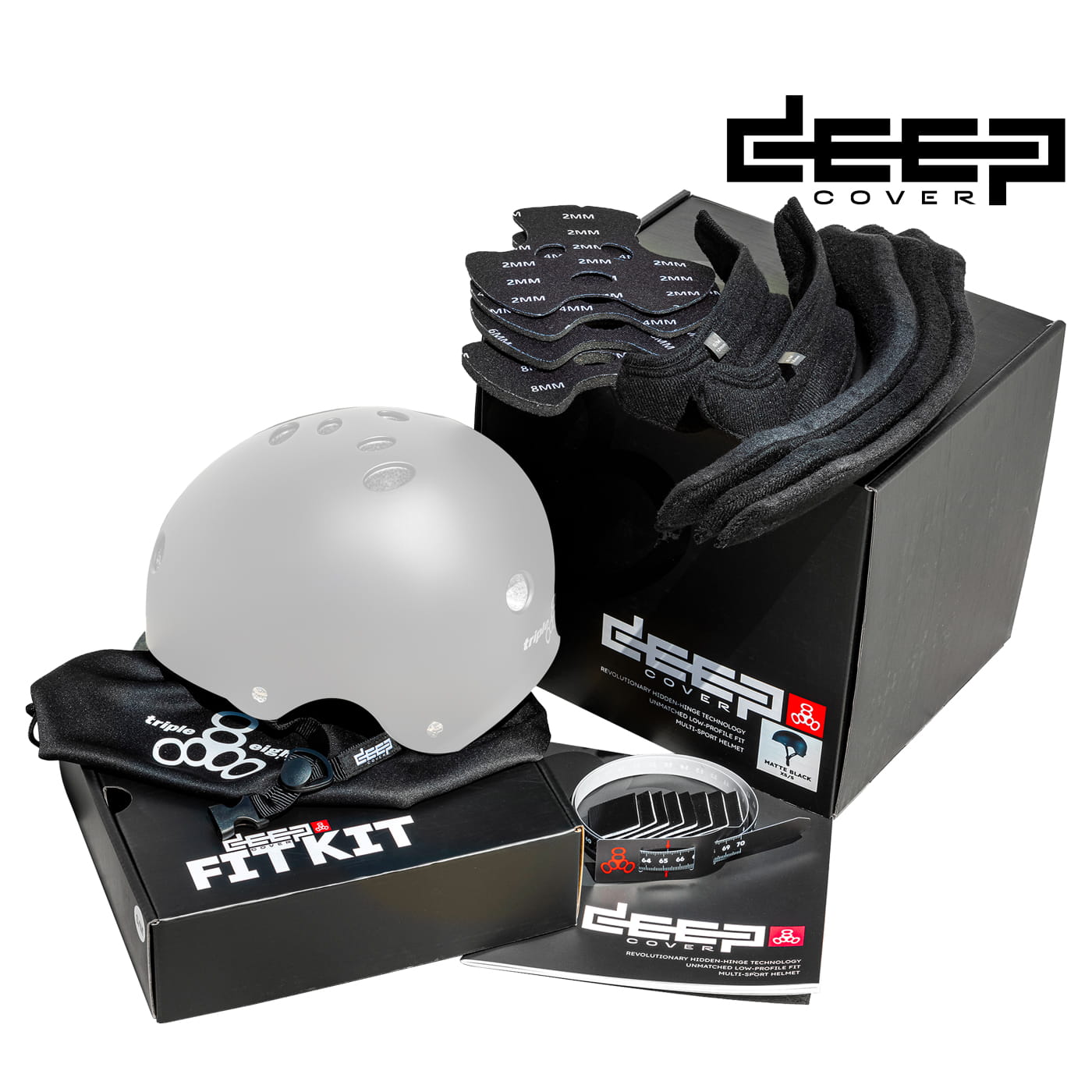 Triple 8 | Deep Cover Fit Kit- Black