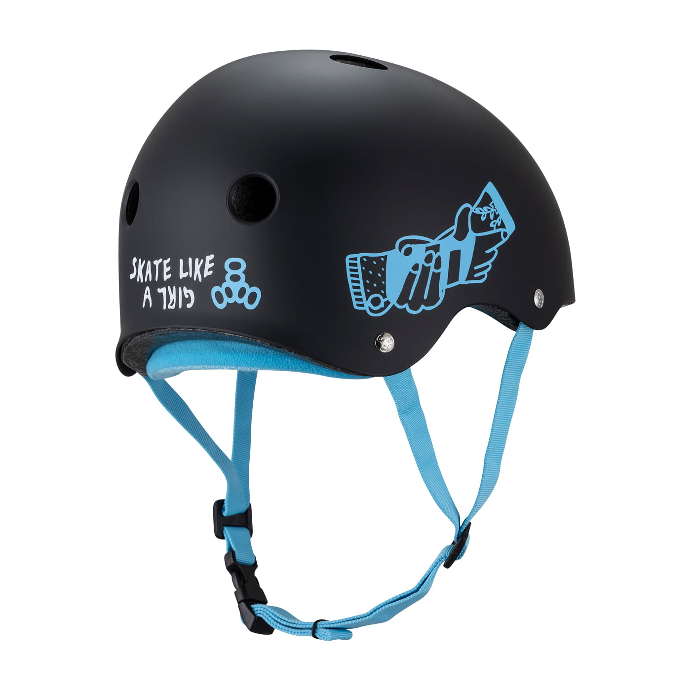Triple 8 | The Certified Sweatsaver Skate Like A Girl Helmet - Black