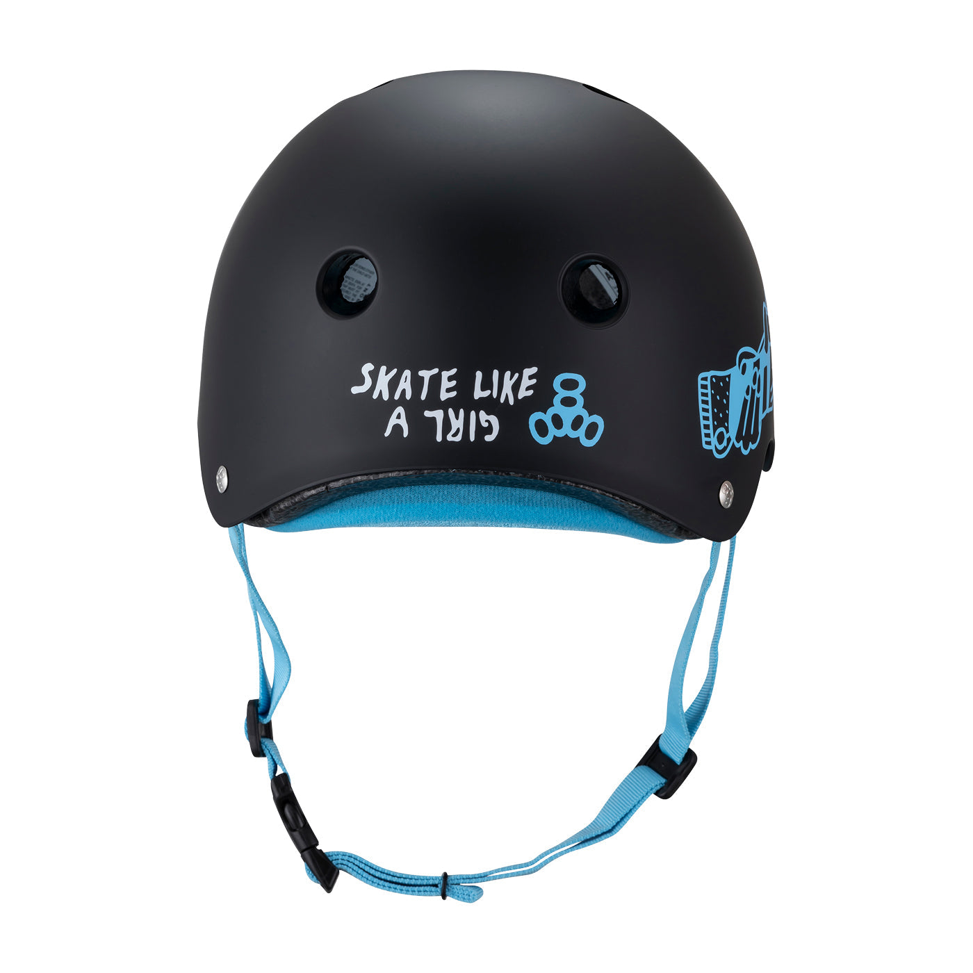 Triple 8 | The Certified Sweatsaver Skate Like A Girl Helmet - Black