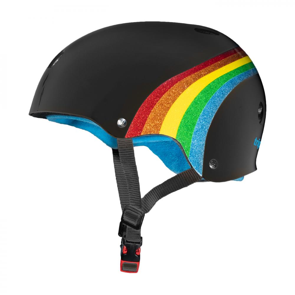 Triple 8| The Certified Sweatsaver Helmet - Sparkle Black/Rainbow