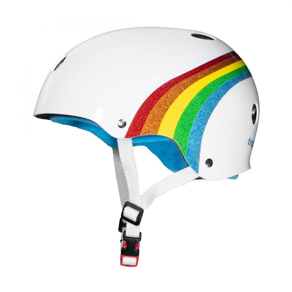 Triple 8| The Certified Sweatsaver Helmet - White/Rainbow