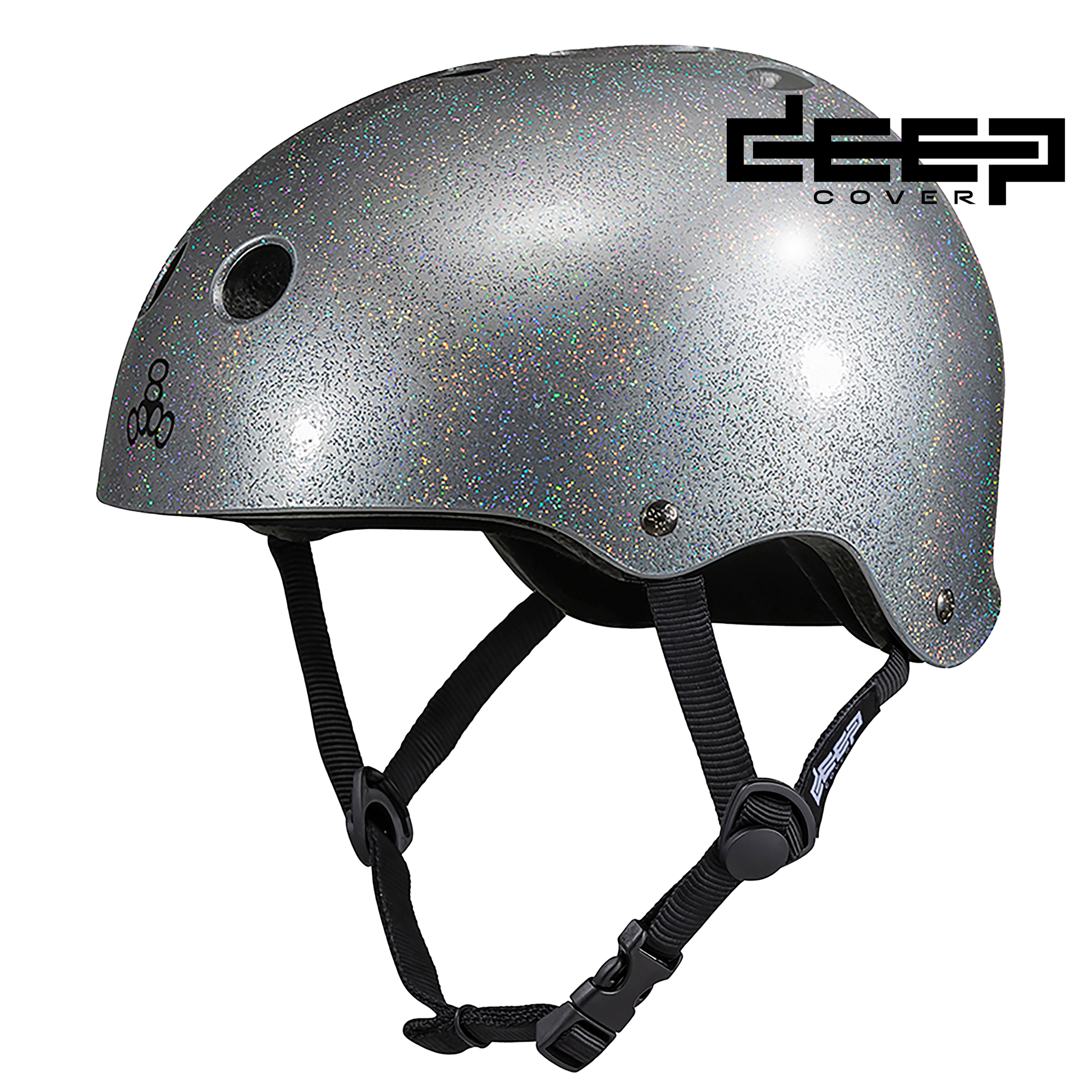 Triple 8 | Deep Cover Helmet - Glitter Edition - Silver Glitter